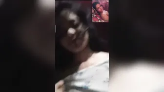 Cute GF Showing Off Her Breasts During Late Night Call