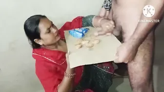 Chubby Bhabhi Sucking Dick And Eating Cum Off Biscuit After