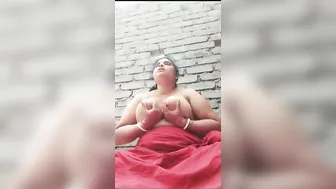 Bengali Wife Getting Her Boobs Pressed Topless Outdoors