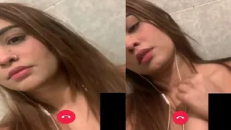 GF Showing Her Tits During Video Call Session Tonight