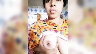 Unsatisfied Bhabhi From Village Flaunting Her Big Tits Online