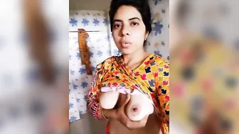 Unsatisfied Bhabhi From Village Flaunting Her Big Tits Online
