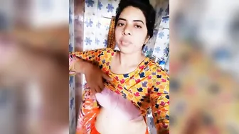 Unsatisfied Bhabhi From Village Flaunting Her Big Tits Online