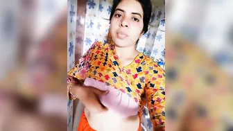 Unsatisfied Bhabhi From Village Flaunting Her Big Tits Online