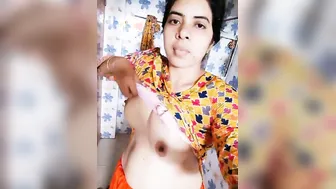 Unsatisfied Bhabhi From Village Flaunting Her Big Tits Online