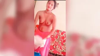 Married Woman Showing Off Her Big Tits Making Private Video