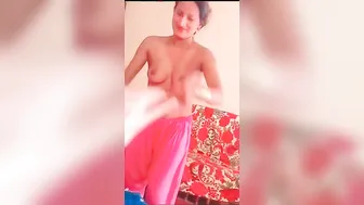 Married Woman Showing Off Her Big Tits Making Private Video