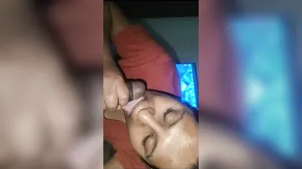 Bhabhi Sucking Him Off While Showing Deep Cleavage On Video