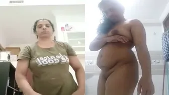 Naked Aunty In Bathroom Getting Ready For Her Bath All Natural