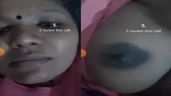 My Wife Showing Off Her Huge Tits To Her Lover On Camera