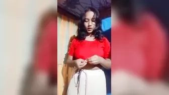 Indian GF Stripping Her Saree Naked In Private Room