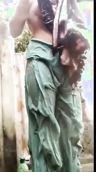 Village Girl Caught Bathing Naked By Someone Watching Her