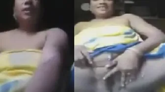 Village Aunty Caught Fingering Her Wet Pussy Alone At Home