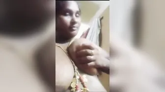 Unsatisfied South Indian Aunty Exposing Massive Boobs On Camera