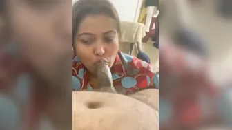 GF Sucking Older Guy Off Giving Sloppy Amateur Blowjob