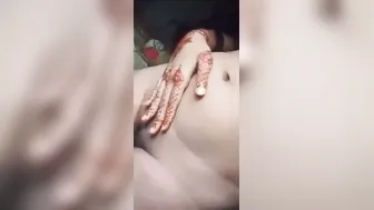 Beautiful Indian GF Showing Her Tits And Hairy Pussy