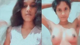 Cute GF Stripping Topless In Homemade Lankan Sex Tape