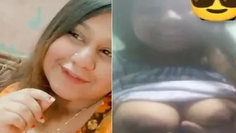 Chubby GF Showing Off Her Big Natural Tits On Camera