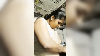 Tamil Aunty Stripping Topless Teasing With Her Big Assets Today