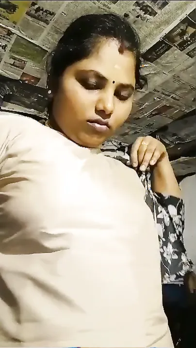 Tamil Aunty Stripping Topless Teasing With Her Big Assets Today