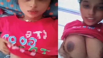 College GF Flashing Her Boobs Privately For Her Lover