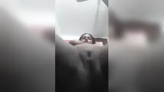 Horny GF With Big Boobs Fingering Herself Caught Alone