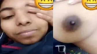 GF Showing Her Hairy Pussy During Late Night Video Call