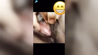 GF Showing Her Hairy Pussy During Late Night Video Call