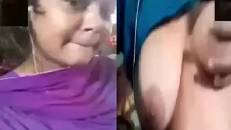 My GF Flashing Her Big Boobs Fingering Pussy For Me