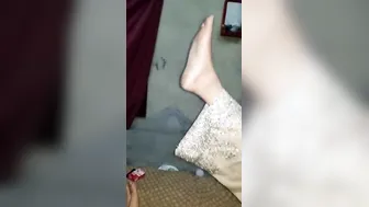 Sexy GF Topless Smoking Cigarette In Homemade Selfie