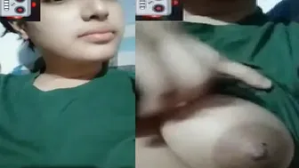 Desi GF Flashing Her Big Tits On Private Video Call