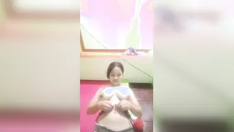 Desi Bombshell Stripping Naked Revealing Her Massive Boobs