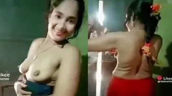 Village Bhabhi Showing Boobs And Riding Bareback On Video