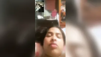 Bengali GF Showing Her Pussy During Video Chat Alone