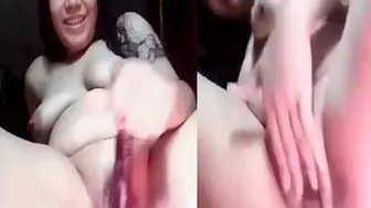 Village Girl Squirting Hard While Fucking Cucumber At Home