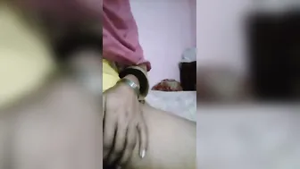 Horny Village Wife Masturbating With Carrot In Kitchen Alone