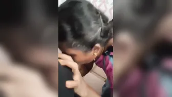 Tamil Housemaid Sucking Dick After Showing Her Perky Round Tits