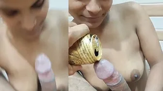 Slutty Escort Giving Messy Deepthroat Blowjob To Her Client