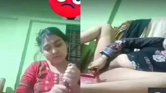 Punjabi Babe Fucking Herself With A Dildo In Her Bedroom Alone