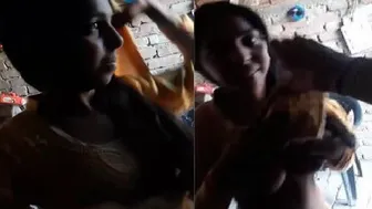 Naughty Village Wife Showing Off Her Perky Boobs To Her Lover