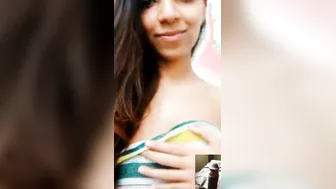 Slim GF Showing Nude Boobs And Hairy Pussy At Home