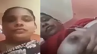 Bhabhi Stripping Her Blouse Revealing Those Big Tits For Him