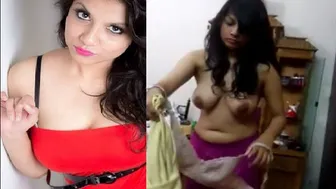 Gorgeous Babe Flaunting Her Tits Before Naughty Sister Walks In