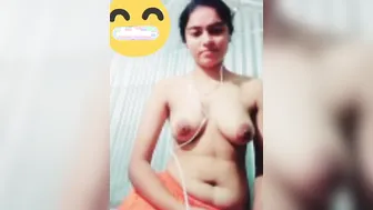 Bengali GF Topless Showing Her Perfect Boobs For Me