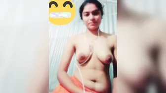 Bengali GF Topless Showing Her Perfect Boobs For Me