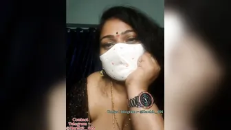 Curvy Telugu Aunty Stripping Down For Private Video Call