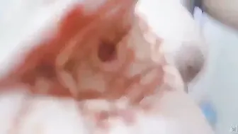 Gorgeous Babe Stripping Off Her Bra Revealing Massive Tits