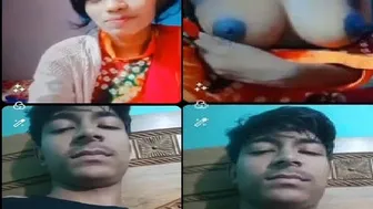 GF Flashing Her Boobs To Boyfriend On Private Call