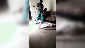 Landlady Getting Fucked Hard By Workers In Her Own Bedroom