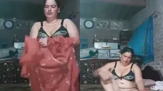 Mature Aunty Getting Dressed After Hot Sex With The Neighbor